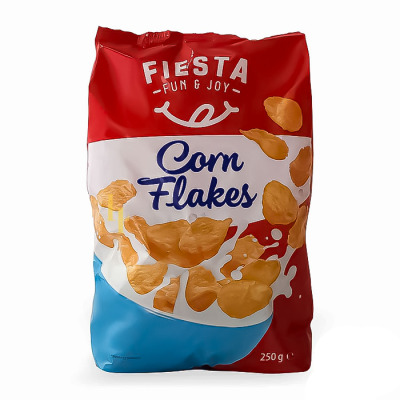 Кукурудзяні пластівці Fiesta Corn Flakes 250г (1033)