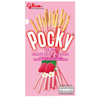 Палочки японские Поки клубничные - Pocky (1075) - вид 1 миниатюра