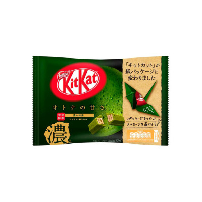 Батончики KitKat Otona no Amasa Rich Matcha 12 mini (1215) - вид 1 мініатюра