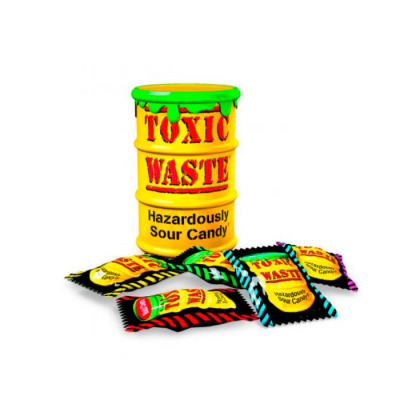 Драже Toxic Waste Sour Candy Yellow Drum 42 г (1217)