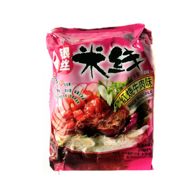 Рисова локшина Hezhong Rice Noodle Flavor зі смаком тушкованої говядини 105г (1252) - вид 1 мініатюра