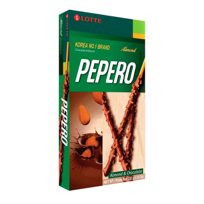 Шоколадные палочки Pepero Мигдаль 47 г (1270) - вид 1 миниатюра
