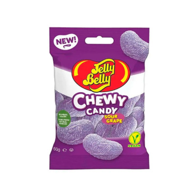 Кислі желейки Jelly Belly Sour Grape Chewy Candy 60г (1285)