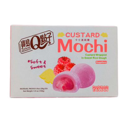 Тістечка Моті Custard Mochi Raspberry 168g (1360)