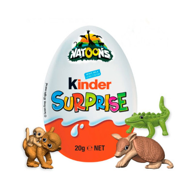 Киндер сюрприз с игрушкой Kinder Surprise natoons жывотные 20g (1379) - вид 1 миниатюра