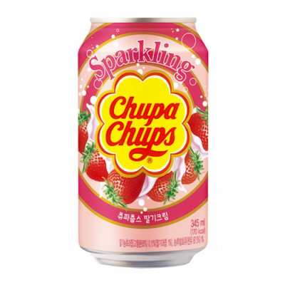 Напиток Chupa Chups Sparkling Strawberry Cream Flavour Soda (1428) - вид 1 миниатюра