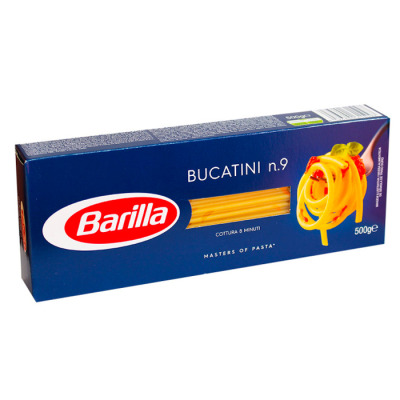 Макароны BARILLA BUCATINI № 9 Букатин 500г (1515) - вид 1 миниатюра