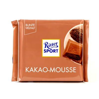 Шоколад молочний із шоколадним мусом Ritter Sport Kakao mousse 100г (1529) - вид 1 мініатюра