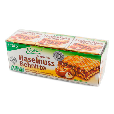 Вафли Excelsior Haselnuss Schnitte 12 шт 250г (1539) - вид 1 миниатюра