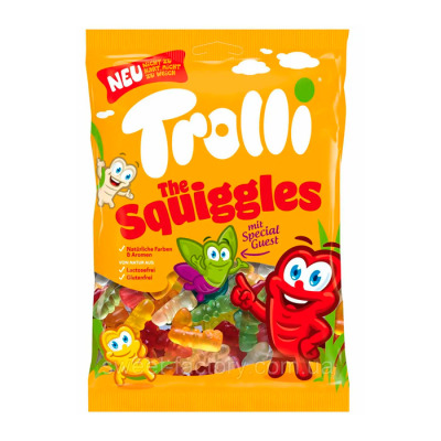 Желейні цукерки Trolli The Squiggles гусінь 200г (1570) - вид 1 мініатюра