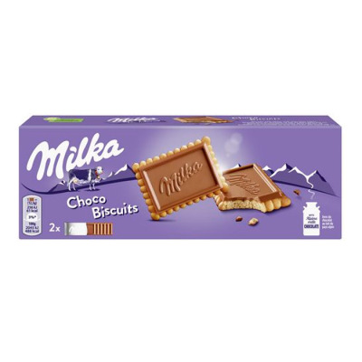 Печенье Milka Choco Biscuits покрытое молочным шоколадом 150г (1602) - вид 1 миниатюра