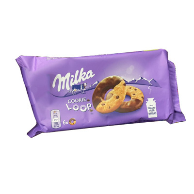 Печенье Milka Cookie Loop с альпийским молочным шоколадом 154г (1603) - вид 1 миниатюра