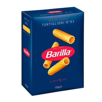 Макароны BARILLA 83 TORTIGLIONI трубы 500г (1629) - вид 1 миниатюра