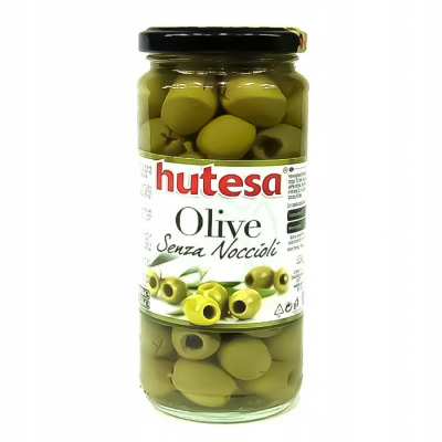Оливки зеленые без косточки Hutesa Olive Senza Nocioli 350 г Испания (1639)