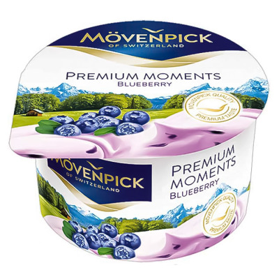 Йогурт Movenpick Premium Moments Черника 5% 100г (1678) - вид 1 миниатюра