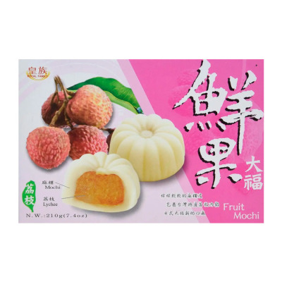 Пирожные Моти с Фруктовым Личи Fruit Mochi Lychee Flavor, ТМ Royal Family 210г (1690) - вид 1 миниатюра